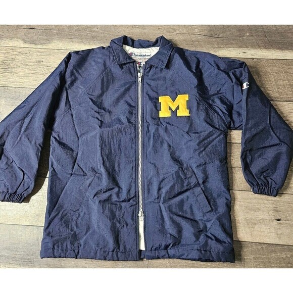 Vintage Michigan Wolverines Champion Coat Size L - Picture 3 of 9